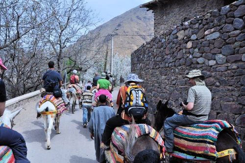 Morocco: Imlil; Shooting from ponies
