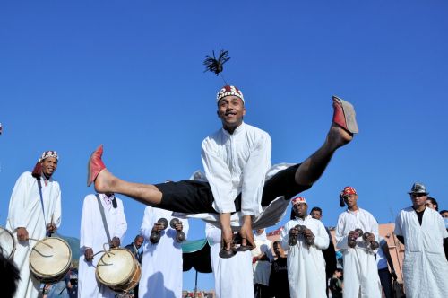 Morocco: Marrakech, Gnaouas dancers