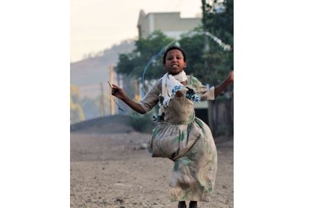 Children of the World: Ethiopia; Gondar, a dancing girl