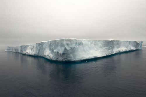 Landscapes/Icebergs and Pack ice - In Antarctic Sound between Brown Bluff and Hope Bay, Tabarin Peninsula: Exploring a '-berg' (Take: 3)