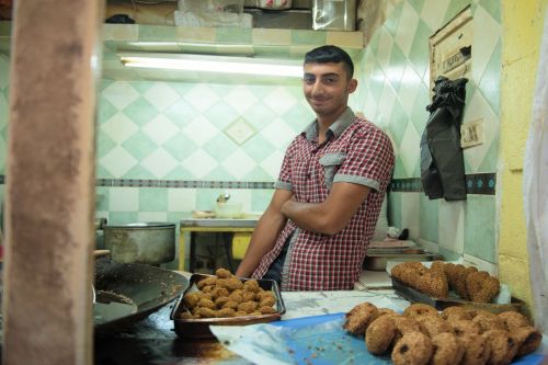 Markets-Vendors - Old City market, Jerusalem, Israel: Selling Turkish delights