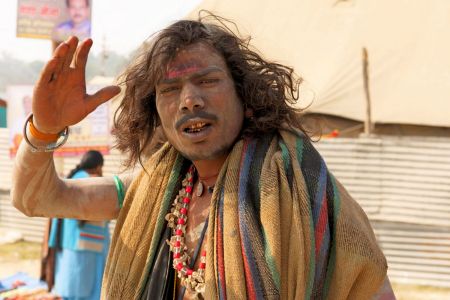 Faces of India: - Allahabad; Kumbh Mela celebrations - A painted pilgrim