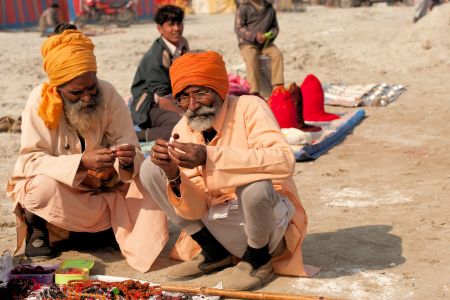 Faces of India: Allahabad; selling trinkets and charms