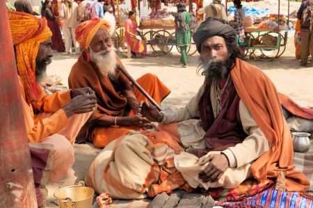 Faces of India: Allahabad; 3 Wise Men (maybe Caspar, Melchior and Balthazar)