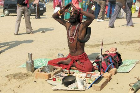 Faces of India: Doing yoga